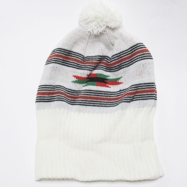 Wrangler ニット帽 ぽんぽん付き 正ちゃん帽 オルテガ柄 ラングラー ブラック ホワイト | Wrangler | 04