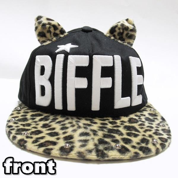 キャップ 帽子 BIFFLE ヒョウ柄 ベージュ グレー 猫耳 スタッズ ビッフル |  | 01