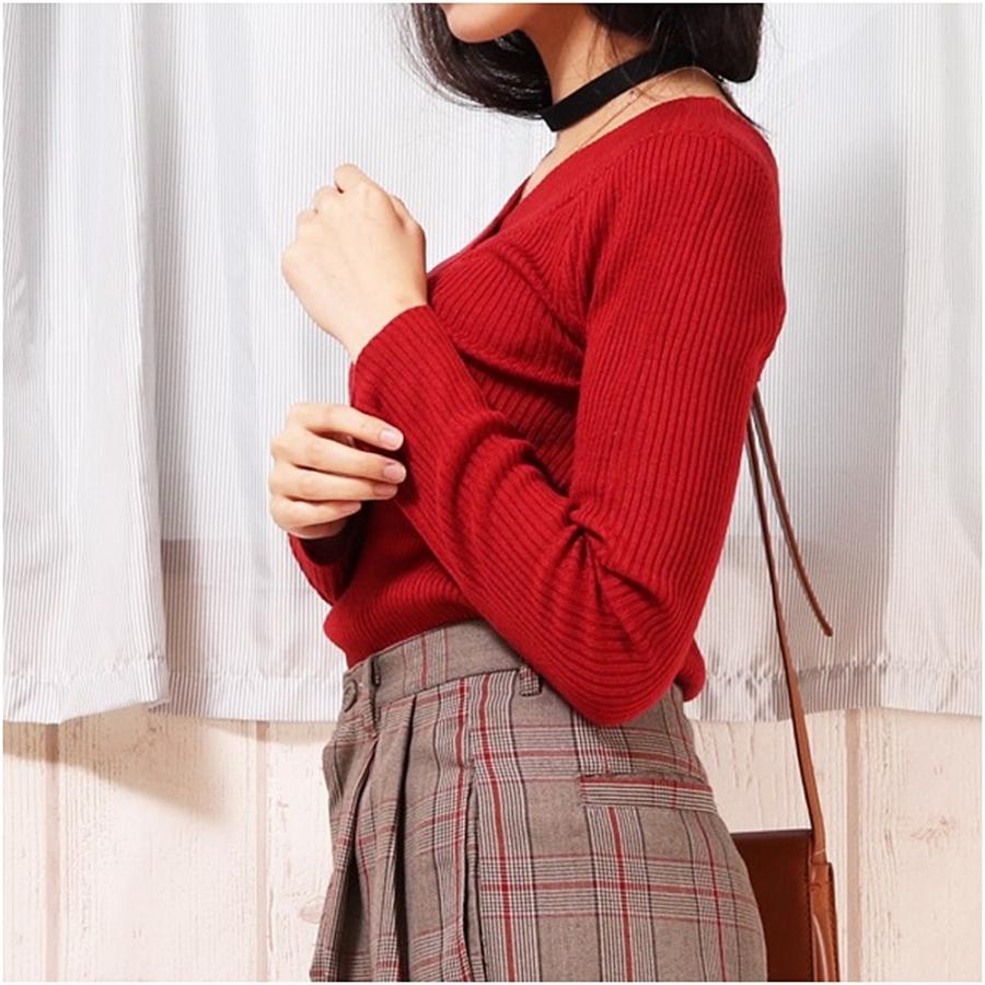 オフショルダー ニット デザインニット ニットソー オフショル Vネック