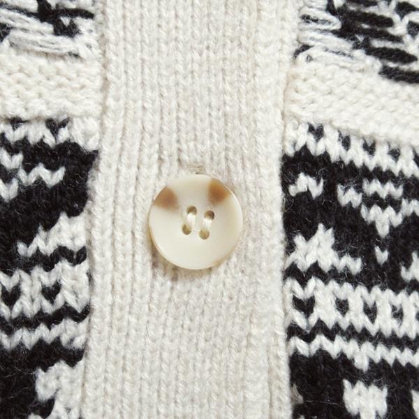 カーディガン ノルディック柄 ニット レディース Vネック 北欧柄 長袖