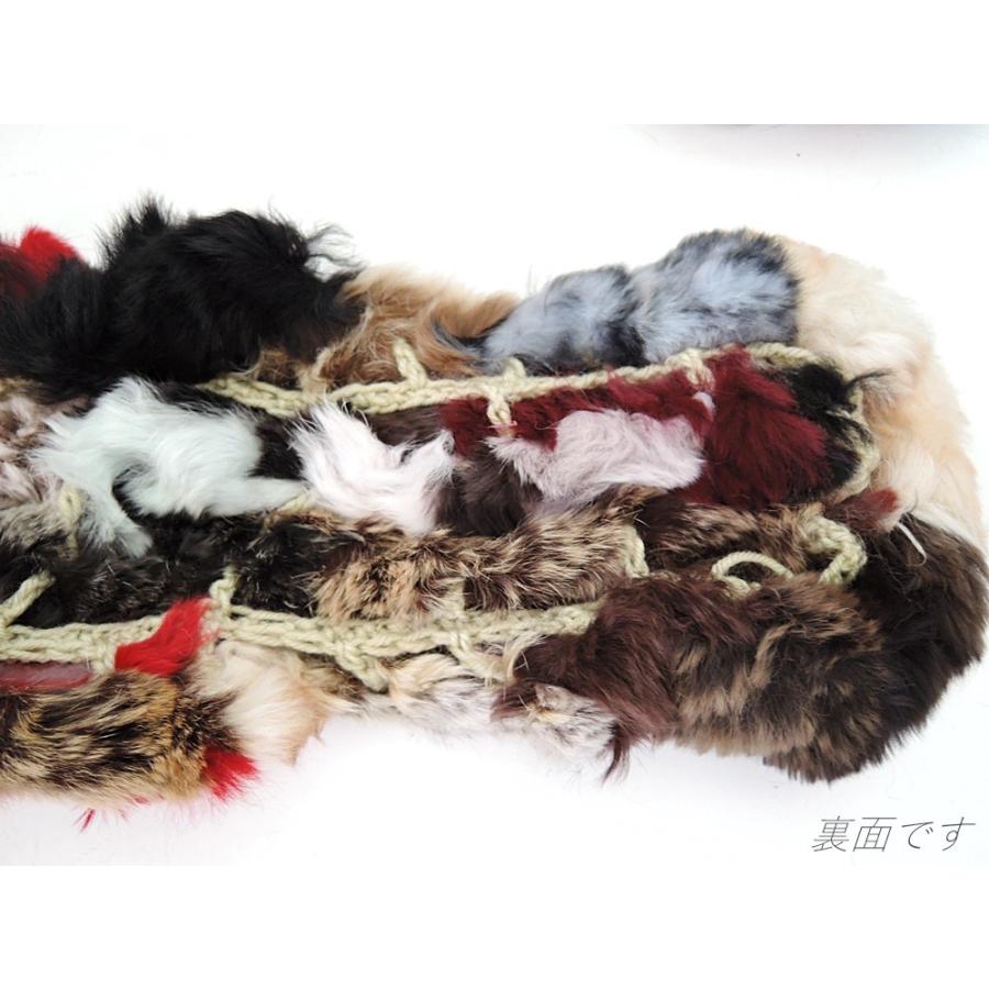 気持ちいいもこもこストール カラフルマフラー フェイクファー 編上げ