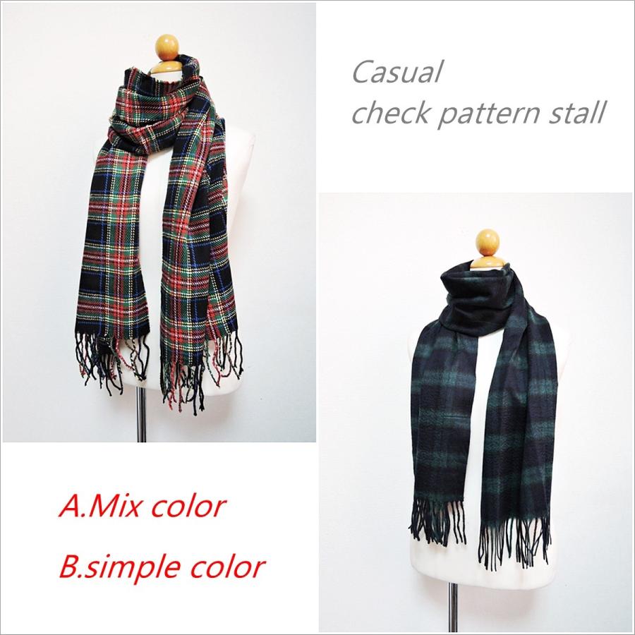 カジュアルチェック柄 ストール チェックマフラー レディースマフラー メンズマフラー ロング フリンジ 大判 Ls032 Rovel 通販 Yahoo ショッピング