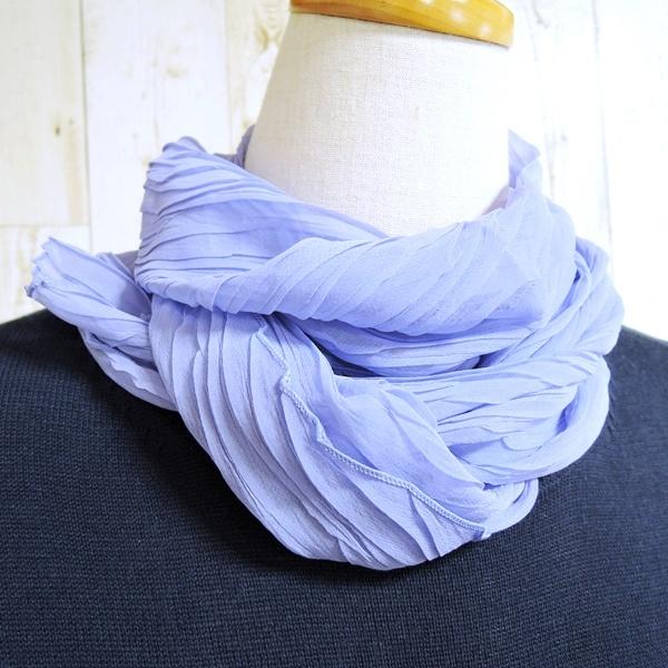 シフォンスカーフ 日本製 ストール しわ加工 プチスカーフ 大人 紫外線対策 UVカット コンパクト |  | 01