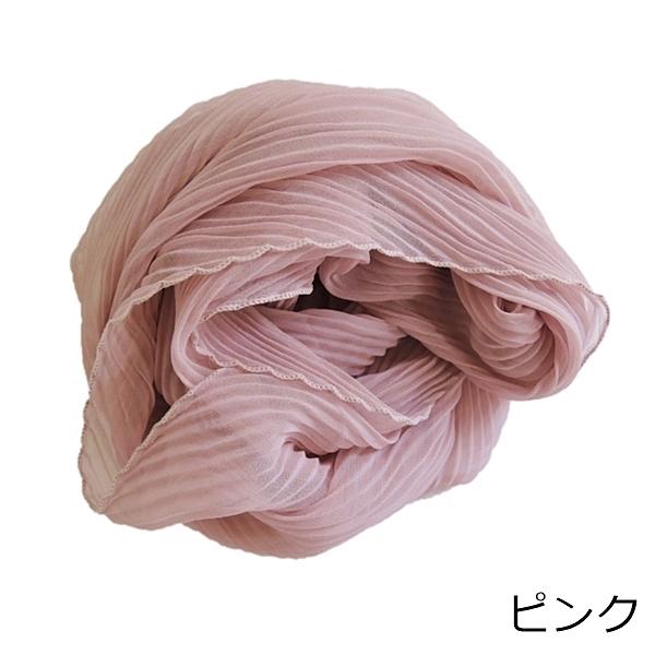 シフォンスカーフ 日本製 ストール しわ加工 プチスカーフ 大人 紫外線対策 UVカット コンパクト |  | 02
