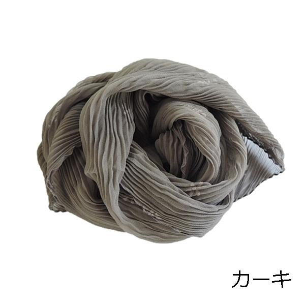 シフォンスカーフ 日本製 ストール しわ加工 プチスカーフ 大人 紫外線対策 UVカット コンパクト |  | 06