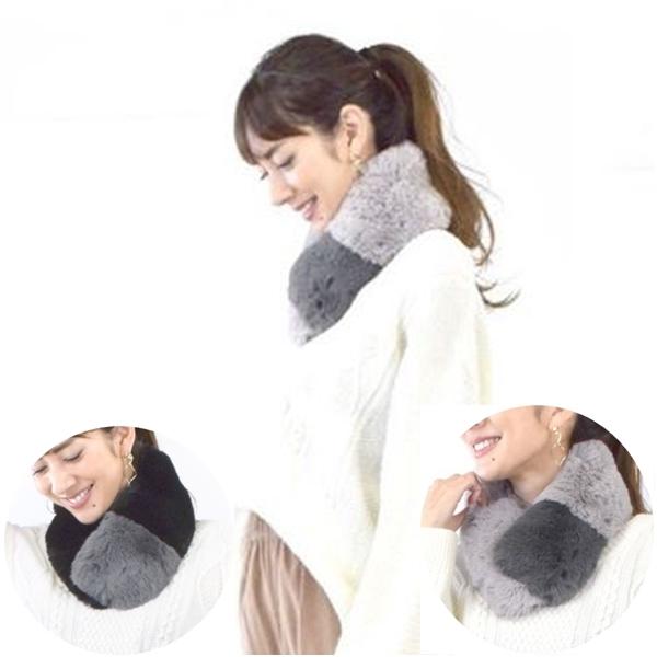 マフラー ファー ティペット ファーマフラー エコファー フェイクファー  秋冬 ふわふわ あったか 暖かい スヌード ストール ネックウォーマー マグネット 磁石 |  | 02