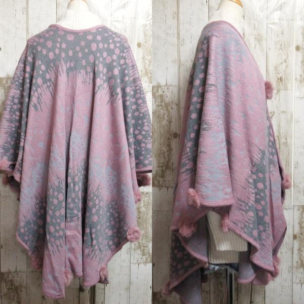 期間限定特別価格 ポンチョ ケープ マント マフラー ラビットファー レディース ポンチョマフラー 羽織りもの 大判 ロング ストール 防寒 アニマル柄 |  | 04