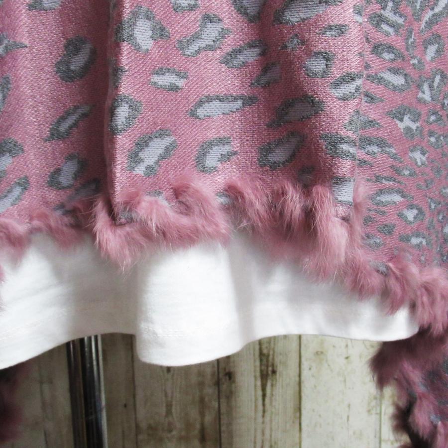 ポンチョ ケープ マント ラビットファー レディース 羽織りもの 大判 ロング ストール 防寒 アニマル柄 ヒョウ柄 |  | 09