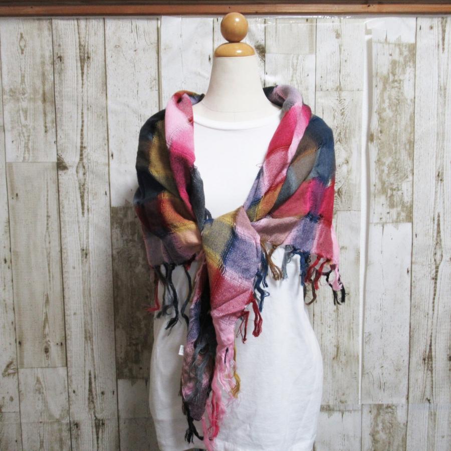 ストール マフラー 春 夏 チェック柄 フリンジ付き 正方形ストール 紫外線 UVカット 日焼けケアー アフガンストール メンズ レディース 大判 |  | 07