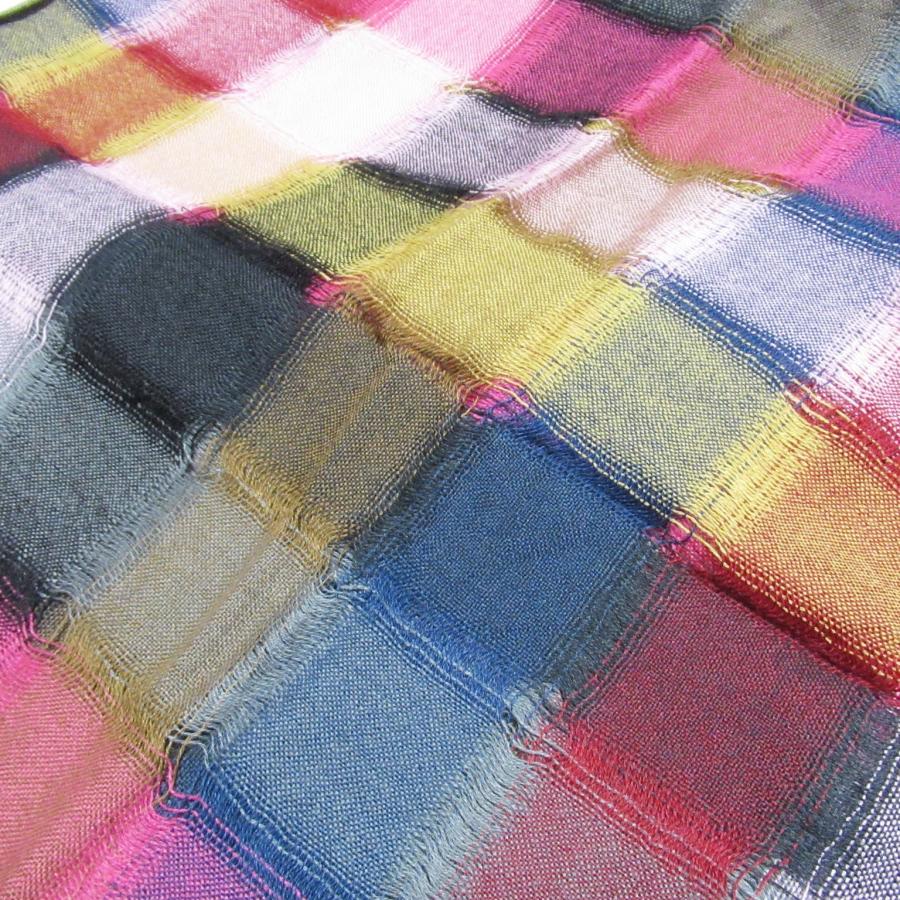 ストール マフラー 春 夏 チェック柄 フリンジ付き 正方形ストール 紫外線 UVカット 日焼けケアー アフガンストール メンズ レディース 大判 |  | 09