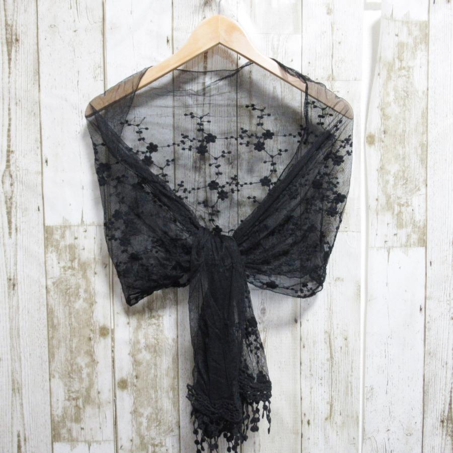 ストール レース ショール 春 夏 紫外線対策 日焼け対策 UV対策 冷房対策 日よけ ブラック ホワイト |  | 03