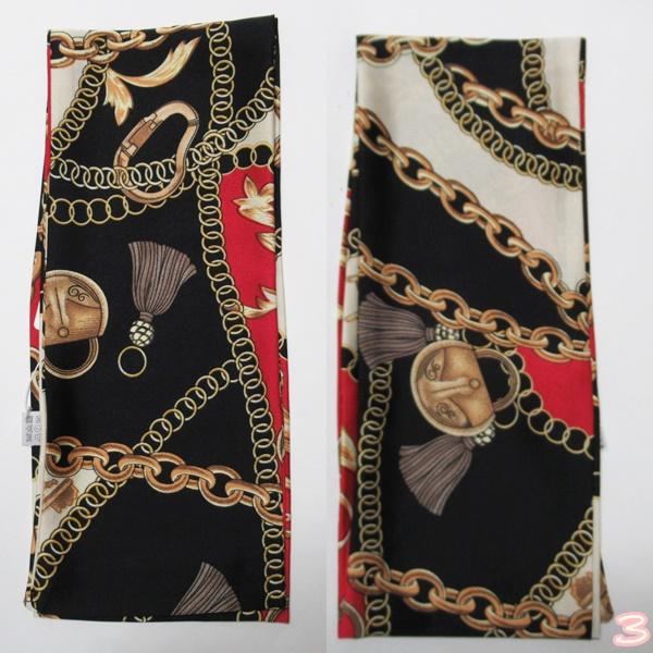 ロングスカーフ ボータイ ストール ロング スカーフ アンティークチェーン ツイリー トレンド スカーフ シルクタッチ 上品 バッグスカーフ |  | 12