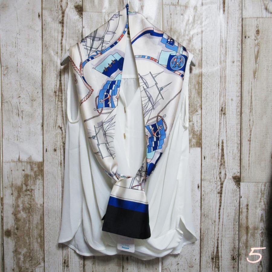 ロングスカーフ ボータイ ストール ロング スカーフ アンティークチェーン ツイリー トレンド スカーフ シルクタッチ 上品 バッグスカーフ |  | 05