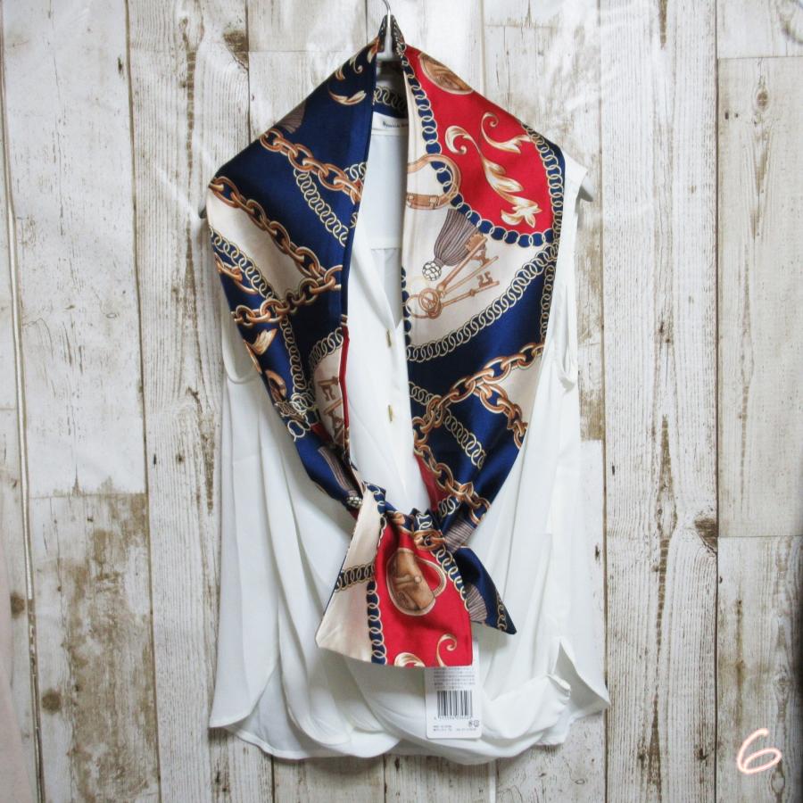 ロングスカーフ ボータイ ストール ロング スカーフ アンティークチェーン ツイリー トレンド スカーフ シルクタッチ 上品 バッグスカーフ |  | 06