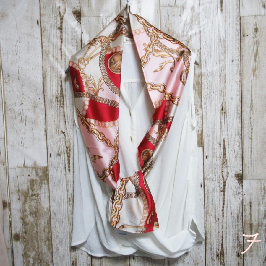 ロングスカーフ ボータイ ストール ロング スカーフ アンティークチェーン ツイリー トレンド スカーフ シルクタッチ 上品 バッグスカーフ |  | 07