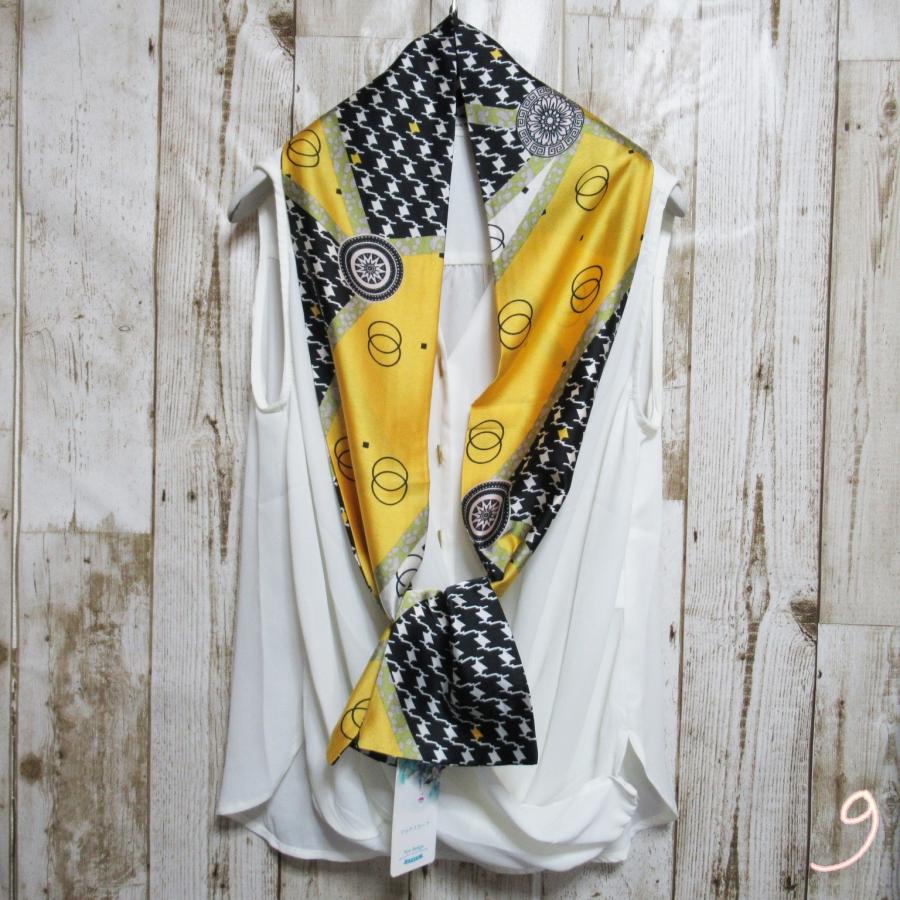 ロングスカーフ ボータイ ストール ロング スカーフ アンティークチェーン ツイリー トレンド スカーフ シルクタッチ 上品 バッグスカーフ |  | 09