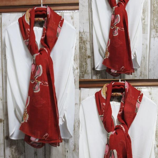 ロングストール　ロングスカーフ ボータイ ストール ロング スカーフ アンティーク トレンド お洒落 上品 バッグスカーフ |  | 07