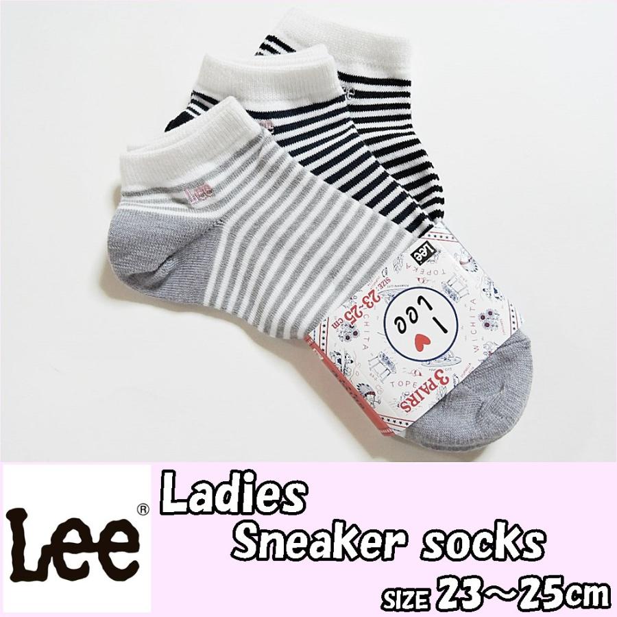 Lee レディース 3p ソックス 靴下 23 25cm ボーダー ブラック ネイビー グレー ホワイト 3足組 リー スニーカーソックス 送料無料 Lsoc031 Rovel 通販 Yahoo ショッピング