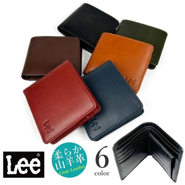 Lee ゴートレザー 二つ折り財布 束入れ 小銭入れ ウォレット 山羊革 本革 リアルレザー LES-2 メンズ財布 財布 リー | Lee