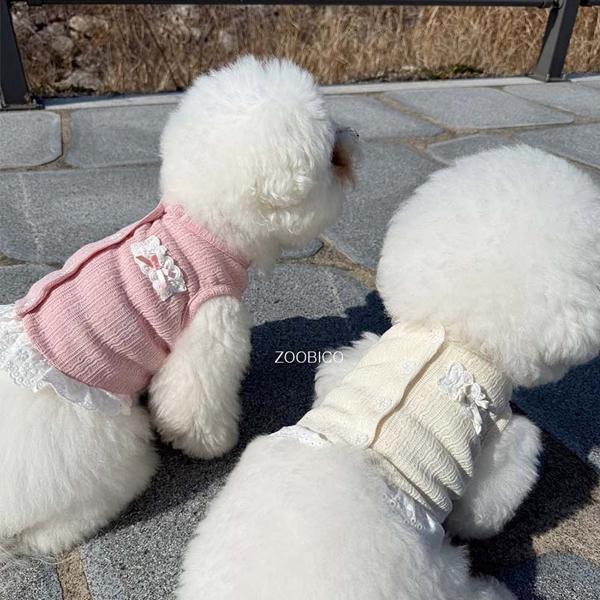 限定価格 ペット服 zoobico ズービコ ジュビコ Flower lace crop