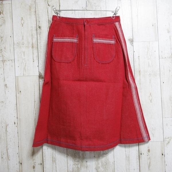 デニムスカート ひざ丈スカート タイトスカート スリット ミディアム丈