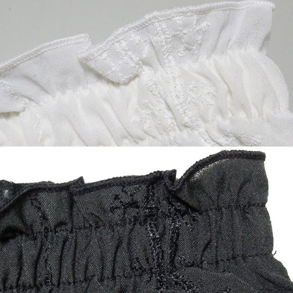 レース 刺繍 ティアード スカート ホワイト ブラック レディース ボトムス ティアードスカート ウエストゴム 送料無料 |  | 04