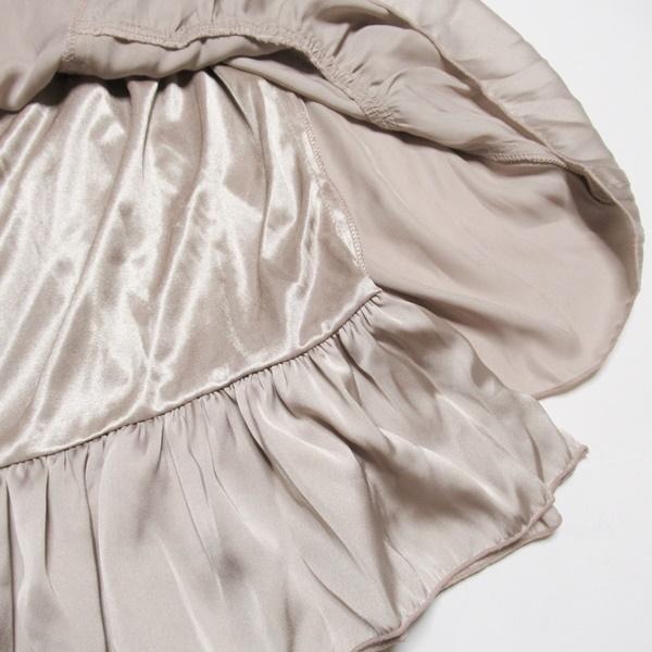 サテン ティアード スカート アイボリー ピンク レディース ボトムス ティアードスカート ウエストゴム 送料無料 |  | 07
