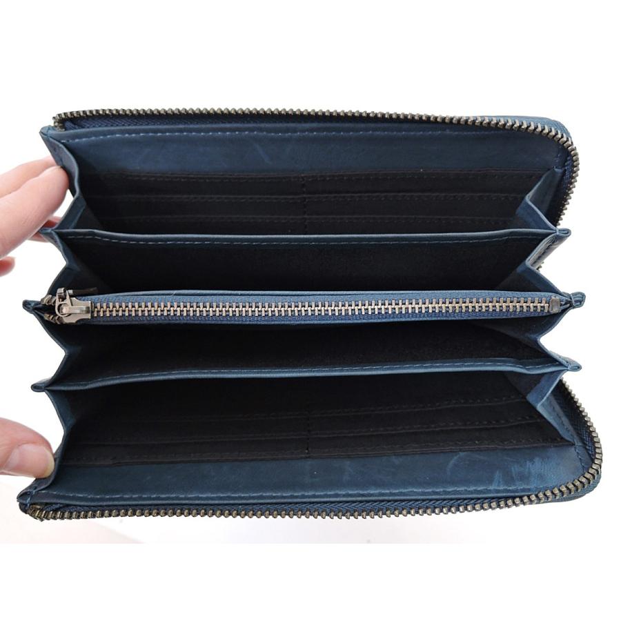PONY LEATHER 馬革メッシュ長財布 ポニーレザー 財布 ロングウォレット 