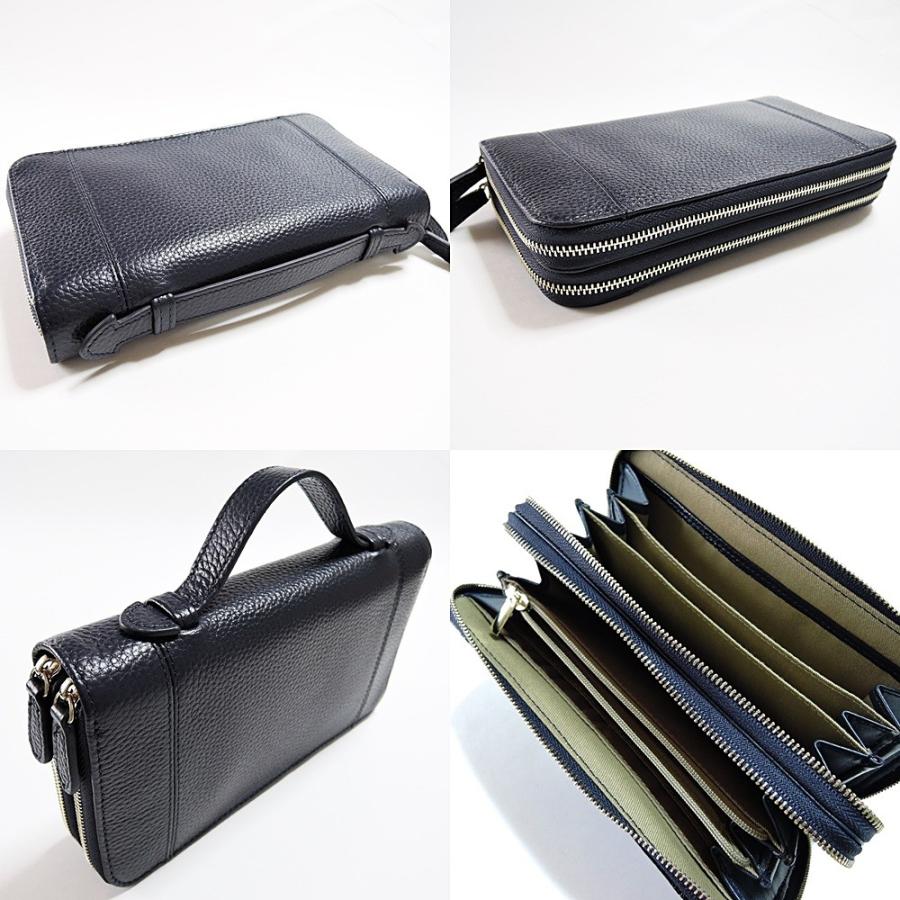 牛革 ダブルファスナー 束入れ ラウンドファスナー ロングウォレット