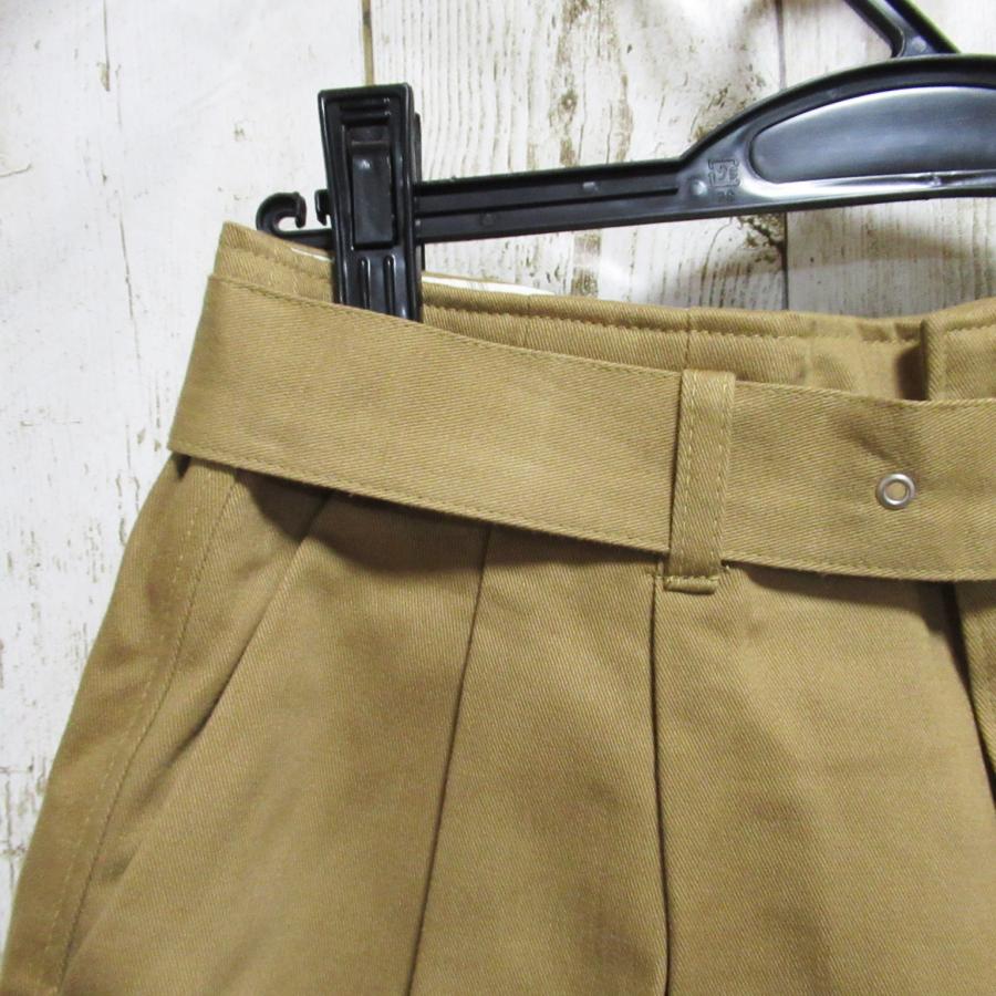 レディース ハーフパンツ 綿100％ ベージュ ハーパン ショートパンツ ショーパン ベルト付き |  | 02