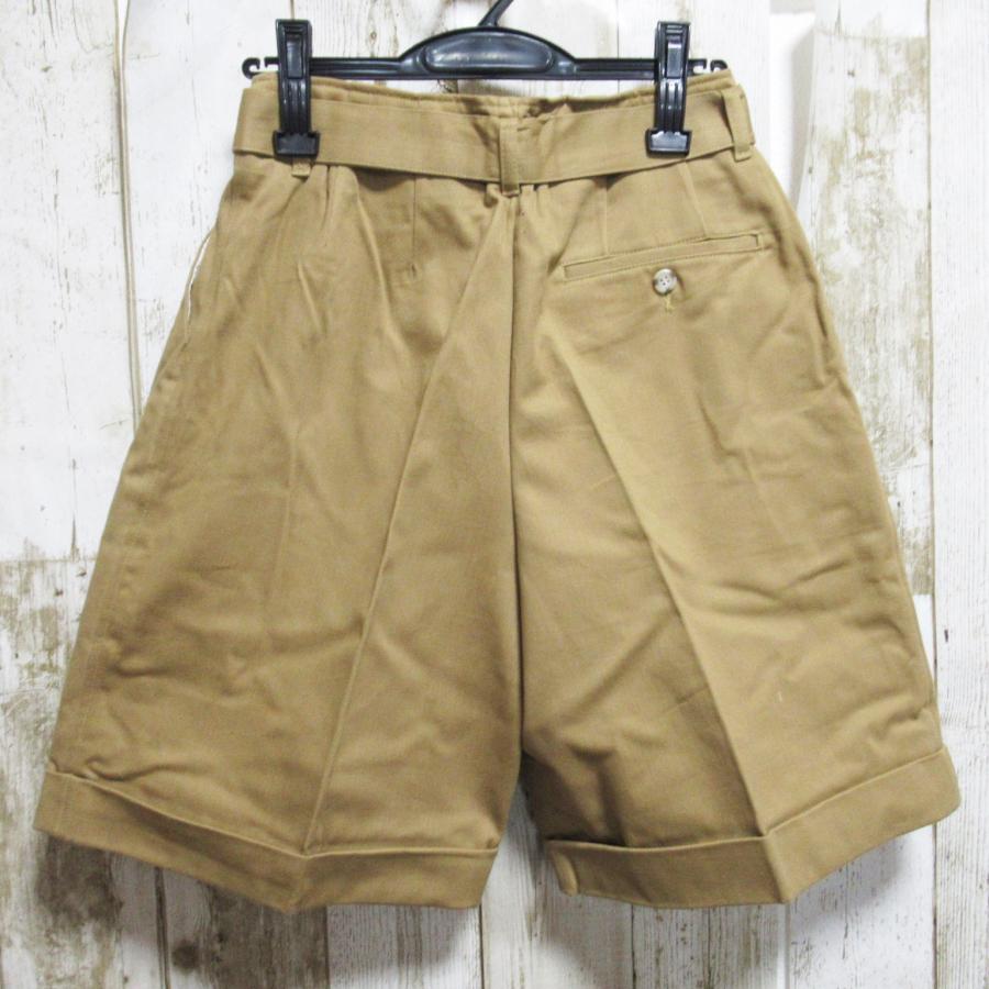 レディース ハーフパンツ 綿100％ ベージュ ハーパン ショートパンツ ショーパン ベルト付き |  | 03