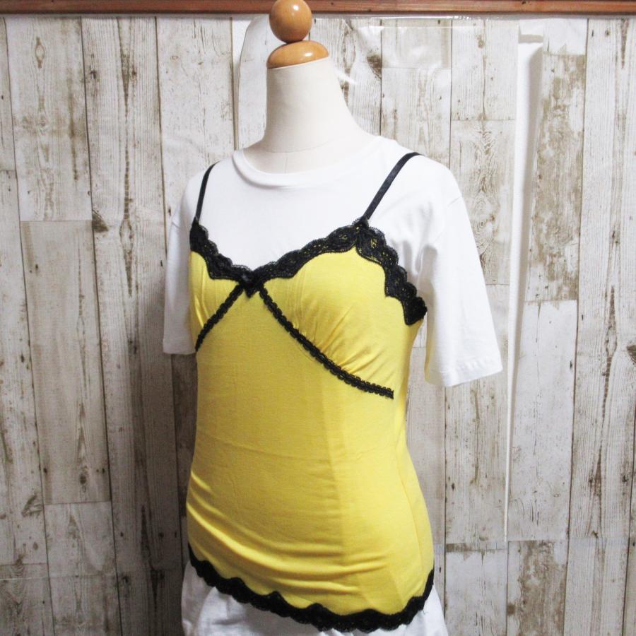 キャミソール レース付きキャミソール レース キャミ インナー　部屋着 ランジェリー 黄色 イエロー Yellow 黒 ブラック BLACK 送料無料 |  | 08