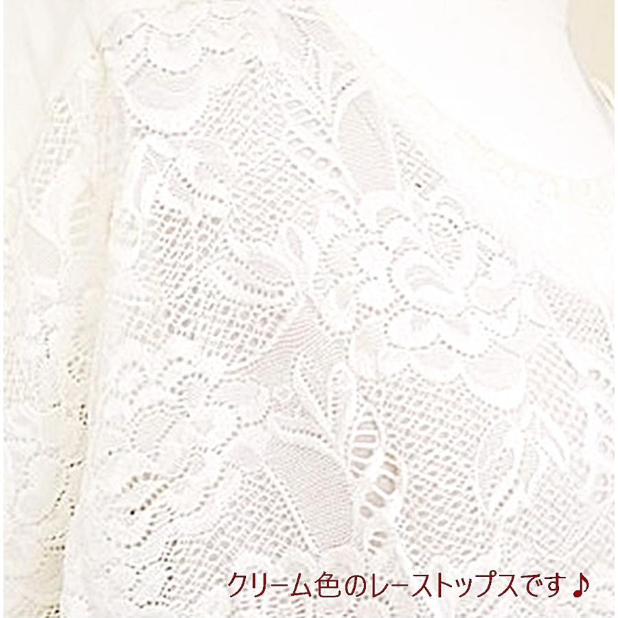 ワンピース＆トップスセット ナチュラル ドット ひざ丈 ワンピース グリーン レース トップス LL 3L 4L 5L 6L 7L〜8L 9L |  | 04