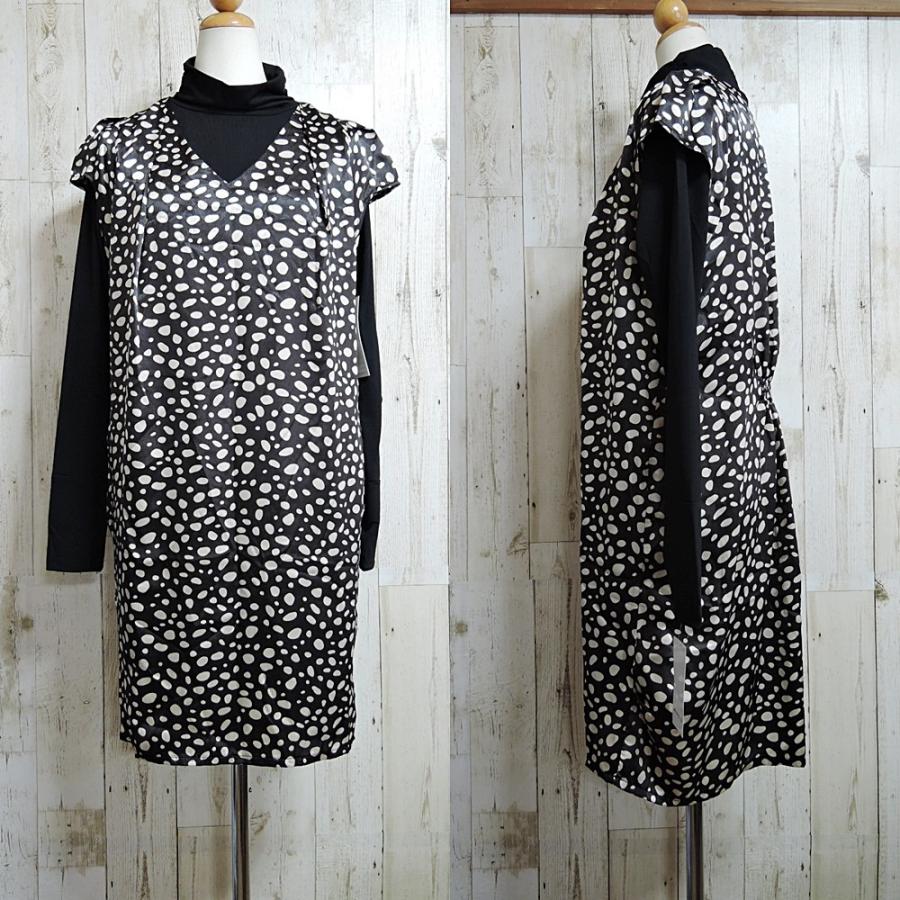 ワンピース ドット柄ワンピース チュニック シルクタッチ ひざ丈ワンピース カジュアルワンピース ワンピー 秋 冬ワンピース 半袖ワンピース 送料無料 Wp024 Rovel 通販 Yahoo ショッピング