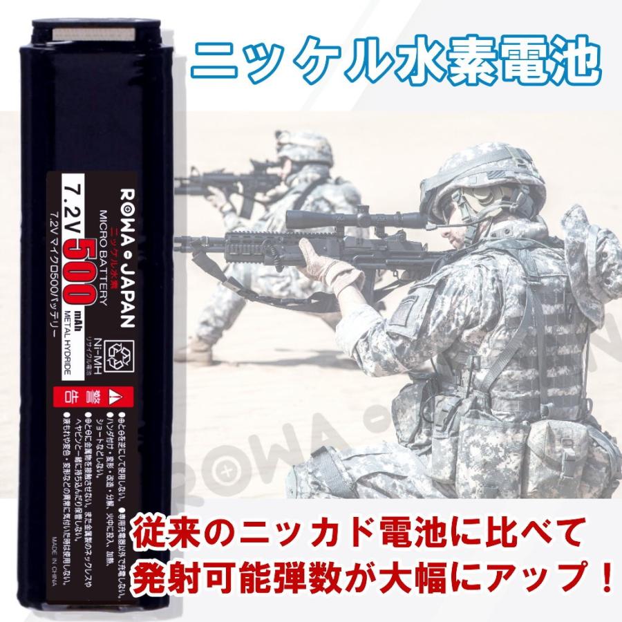 2個セット 東京マルイ対応 マイクロ500バッテリー 互換 電動ハンドガン 対応 TOKYO MARUI No.16 ニッケル水素 7.2V 500mAh ロワジャパン｜rowa｜03