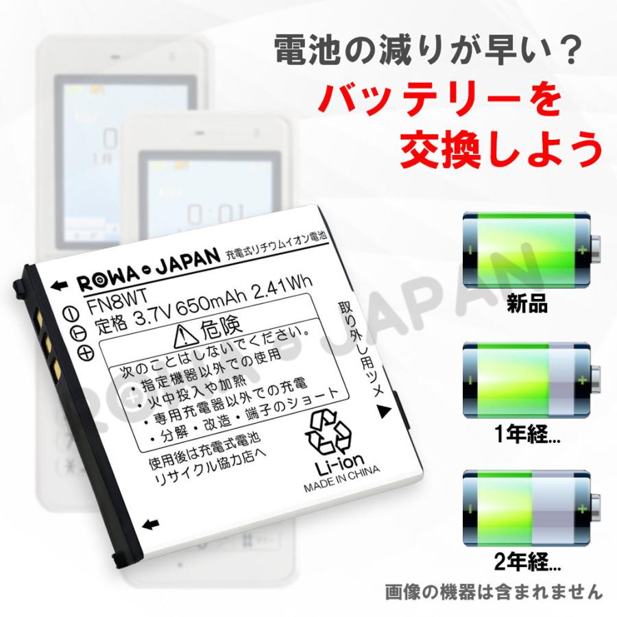 NEC 日本電気 CBG-018308-001 互換 コードレスホン PHS Carrity-NW 用 電池パック PS8D-NW 対応 ロワジャパン|rowa|02