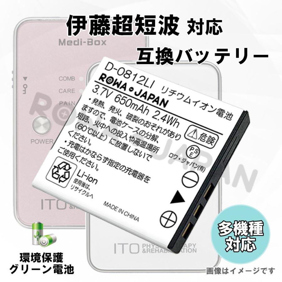 伊藤超短波 低周波治療器 クリアランスsale 期間限定 D 0812li 互換 バッテリー At Mini Ii 対応 ロワジャパン Medi Box