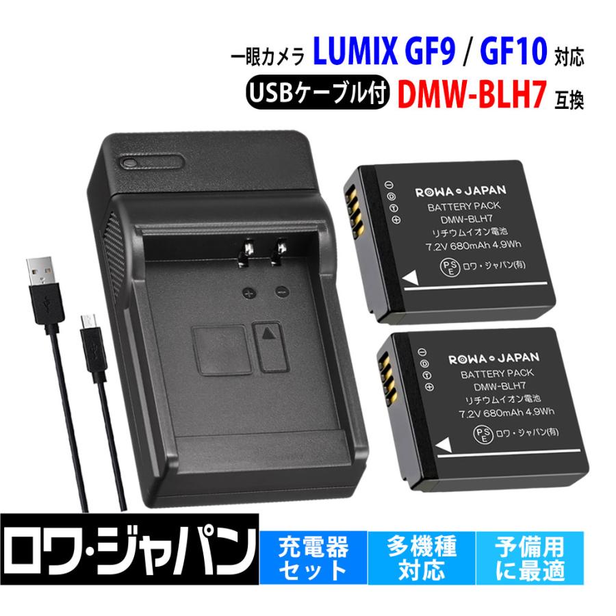 ロワジャパン 【互換品】 パナソニック対応 DMW-BLH7 バッテリー 2個