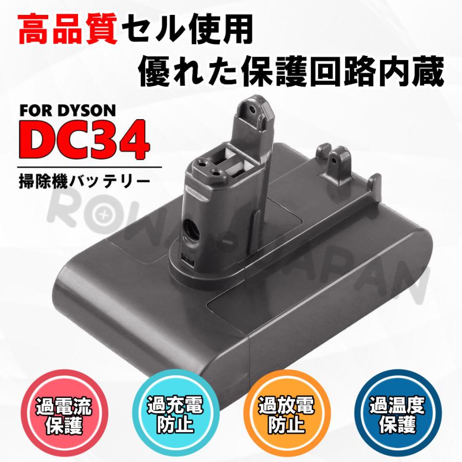 大容量20mah ダイソン Dc31 Dc34 Dc35 Dc44 Dc45 Dc56 対応 Type B ネジ式 互換 バッテリー 掃除機充電池 V2シリーズ ロワジャパン Ds Dc34 ロワジャパン 通販 Yahoo ショッピング