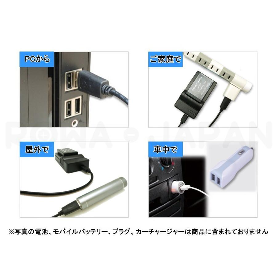 Nikon ニコン EN-EL12 互換 バッテリー と MH-65P 互換 USB充電器 セット COOLPIX KeyMission 用 ロワジャパン|rowa|05