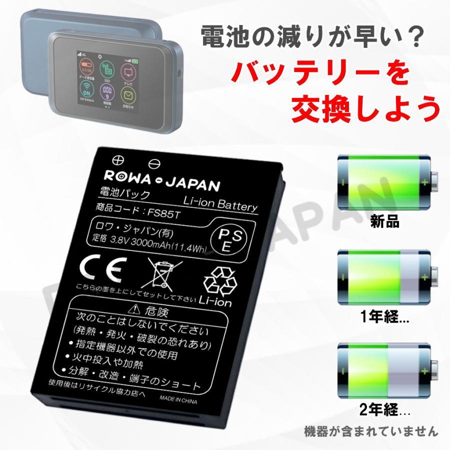 ソフトバンク対応 HWBBJ1 HWBBN1 HWBBK1 互換 電池パック Pocket WiFi 501HW 502HW 504HW 505HW ワイモバイル対応 ロワジャパン｜rowa｜02