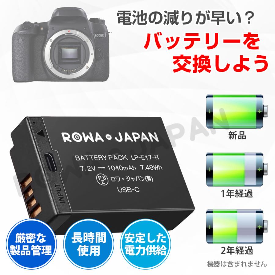 最新版】キヤノン対応 LP-E17 互換 バッテリー Type-C USB-C 直接充電 