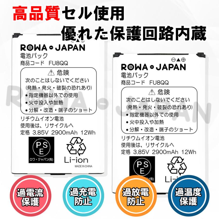 USB マルチ充電器 と UQ WiMAX対応 NAD33UAA 互換 電池パック ロワジャパンPSEマーク付｜rowa｜03