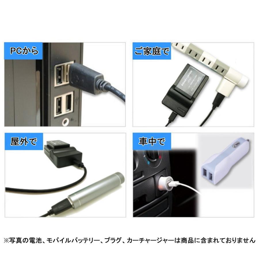 富士フイルム対応 NP-45S NP-45 NP-45A 対応 BC-45W 互換 USB 充電器 ロワジャパン｜rowa｜02