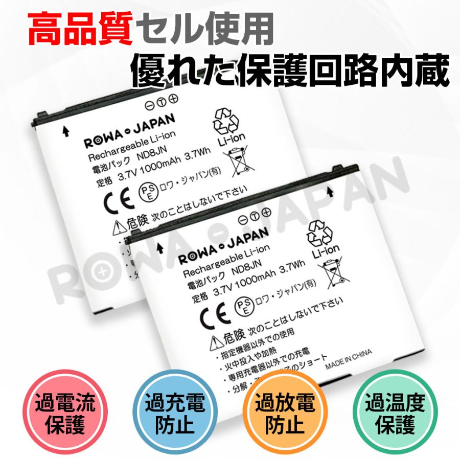 2個セット NTTドコモ対応 Panasonic対応 P32 P31 互換 電池パック P-01H P-01G 対応 ロワジャパン｜rowa｜03