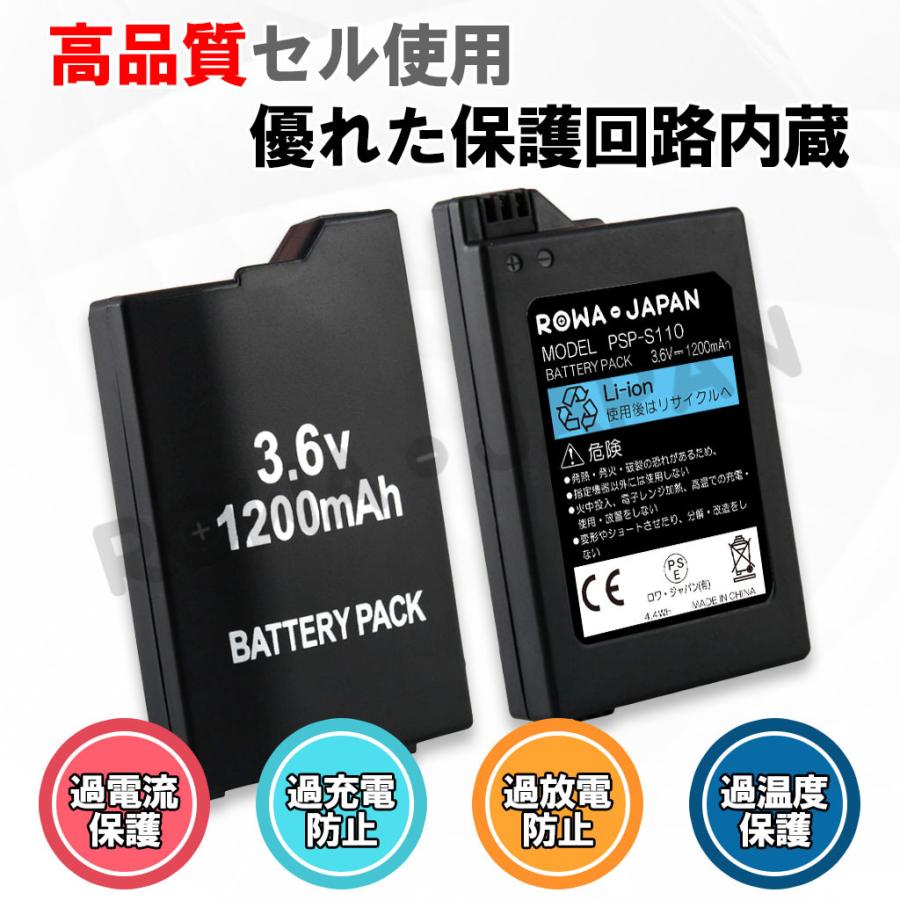 2個セット ソニー対応 PSP-3000 PSP-2000 互換 バッテリーパック PSP-S110 1200mAh 実容量高 高品質 ロワジャパン : PSP-S110-2P:ロワジャパン - 通販 - Yahoo!ショッピング 2個セット ソニー対応 PSP-3000 PSP-2000 互換 バッテリーパック PSP-S110 1200mAh 実容量高 高品質 ロワジャパン : PSP-S110-2P:ロワジャパン - 通販 - Yahoo!ショッピング