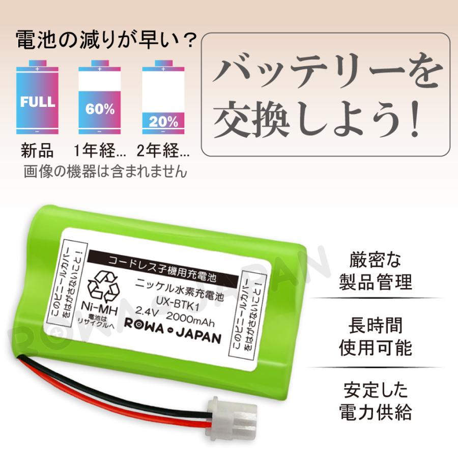 大容量2000mAh ブラザー対応 BCL-BT / NEC対応 SP-N1 コードレス子機 対応 互換 充電池 ロワジャパン｜rowa｜02