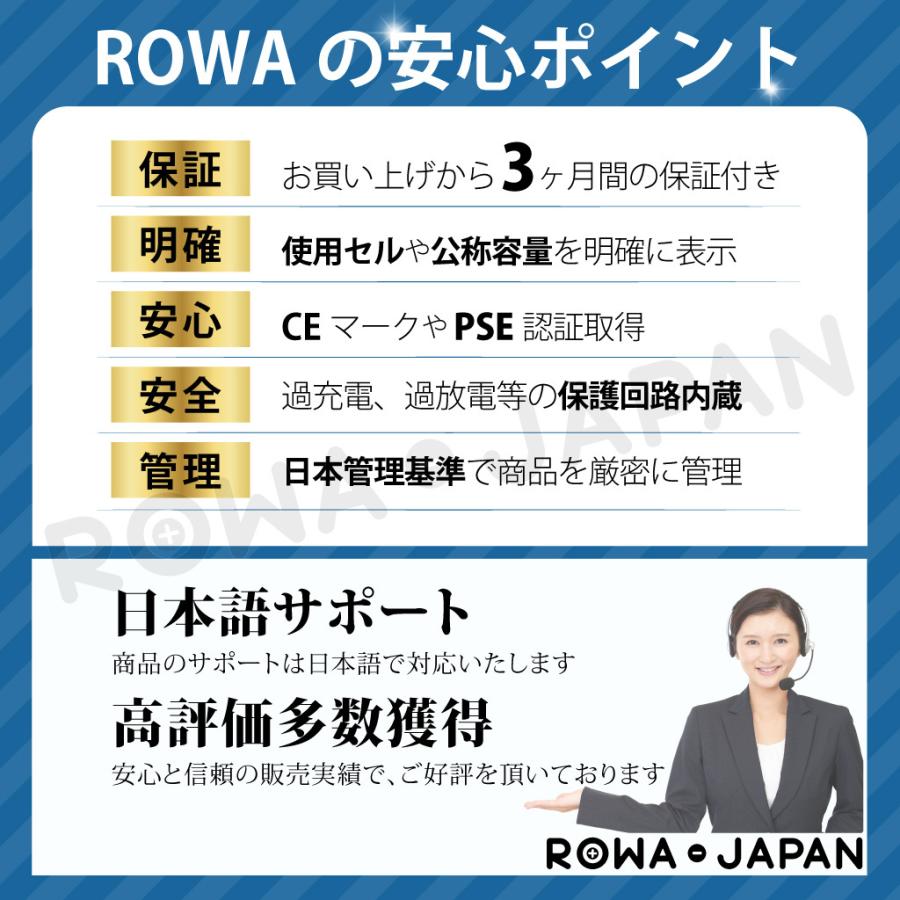 充電池 単三4本+単四4本 セット 充電式電池 ニッケル水素  防災グッズ 大容量1900mAh/800mAh エネループを超える 収納ケース付 ロワジャパン｜rowa｜07