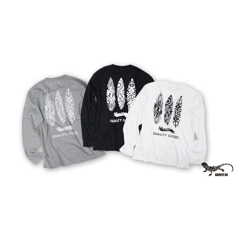 黒のグラフィックプリント長袖Tシャツ Acropolis グラフィックプリント 長袖Tシャツ 黒