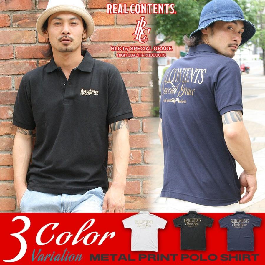 REALCONTENTS ポロシャツ 半袖 カノコポロシャツ メンズ S M L XL XXL 